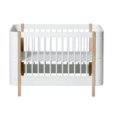 Oliver Furniture Wood Mini+ Cot Bed, white/oak – product photo
