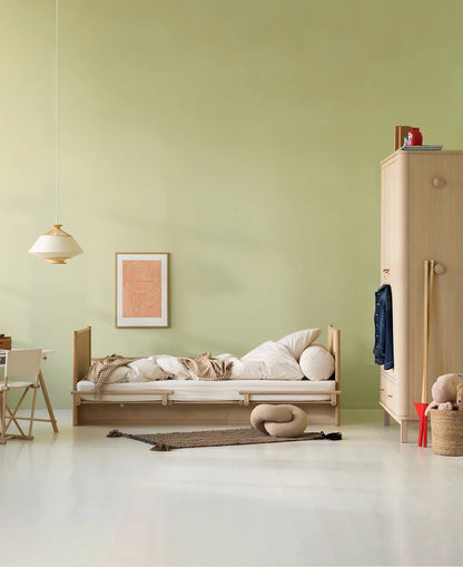 Camp Novel cot bed/bed, 60x120/120x200 cm, oak