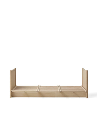 Camp Novel cot bed/bed, 60x120/120x200 cm, oak