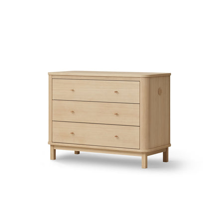 Wood Dresser 3 Drawers Oak