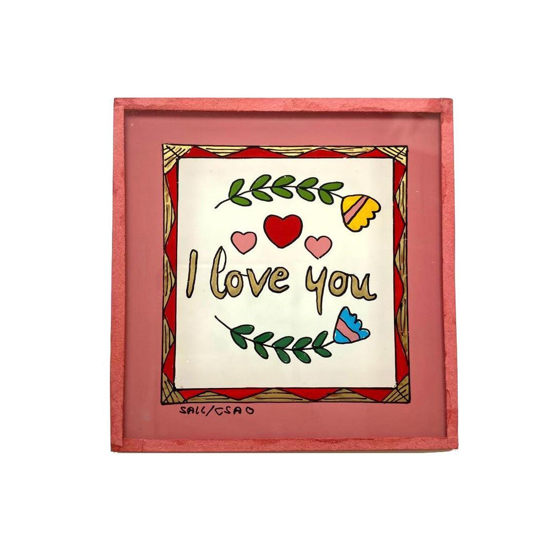 I Love You White Painting - Mini