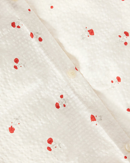 Seersucker Duvet Cover Poppy