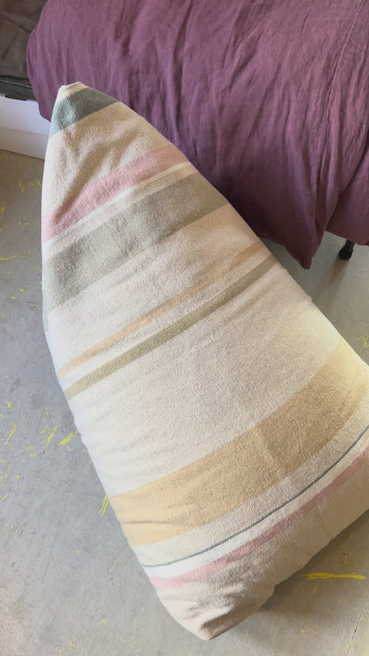 Pouf Cleo meerkleurig gestreept 