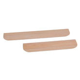 Two wooden panels on a white background