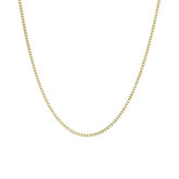 Hazel & George Necklace 14K Gold - 40 cm, fine curb chain on a white background