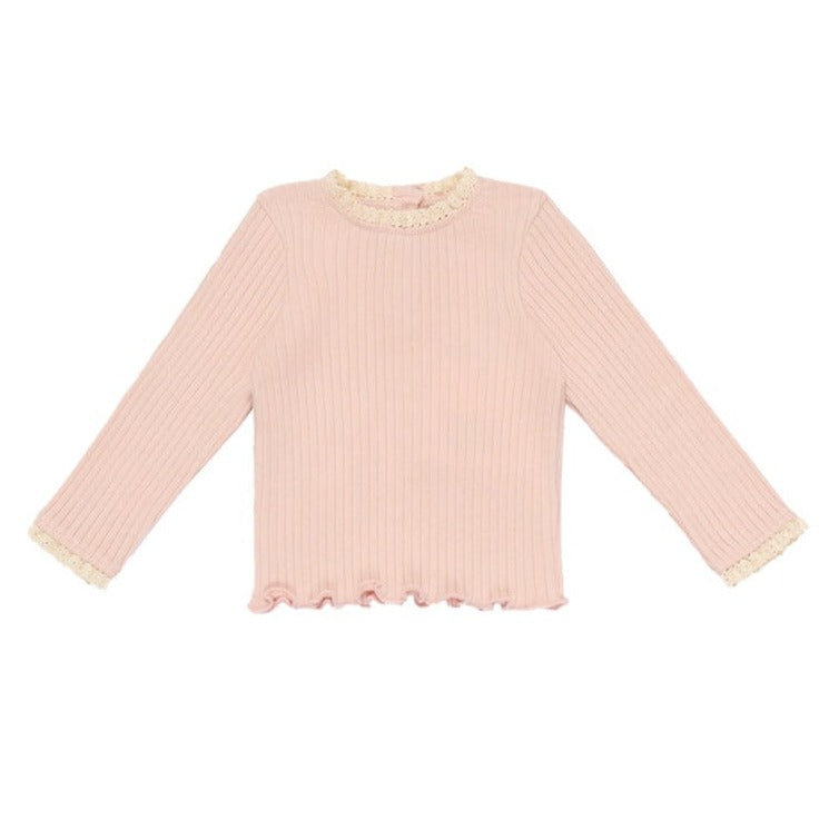 LONGSLEEVE BABY TEE IN ROSE DUST COLOUR BY THE NEW SOCIETY