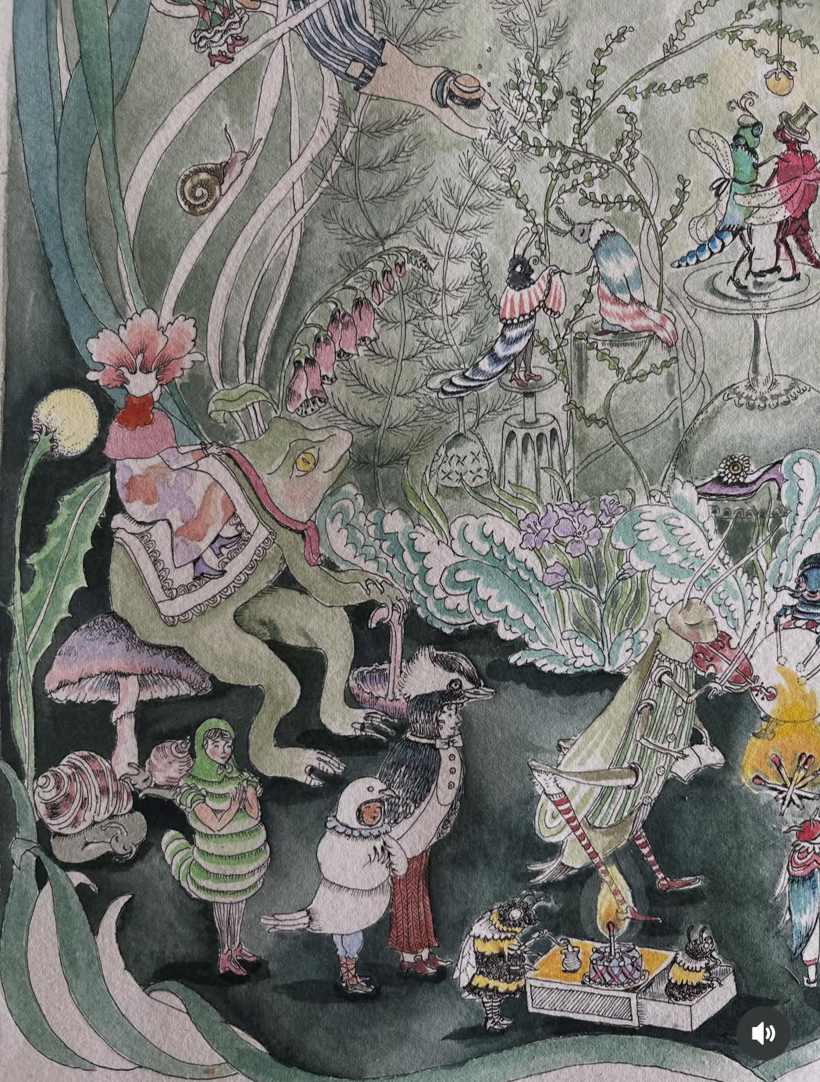 The Pond Dance Nighttime Art Print