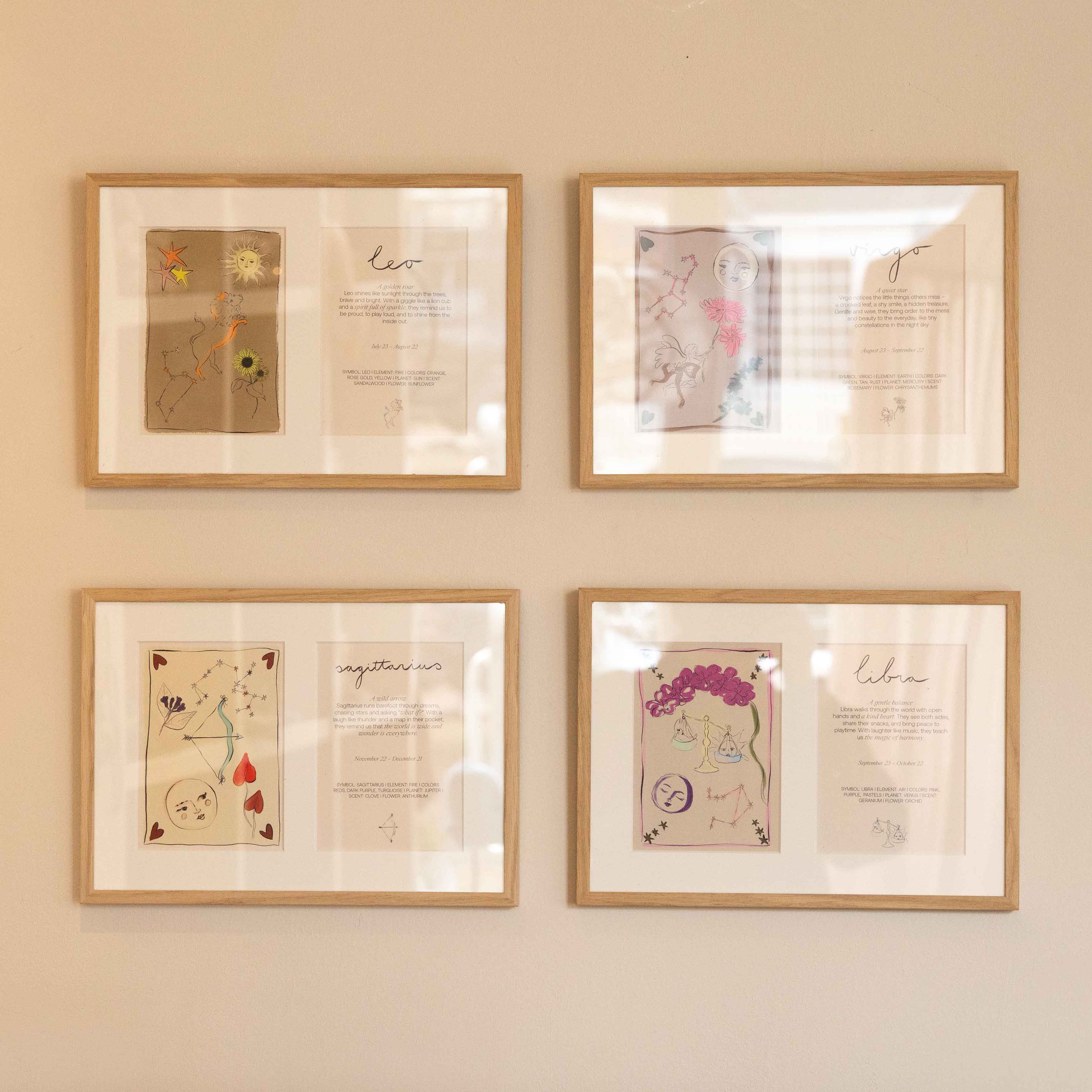 Framed Zodiac Sign Poster Double Sagittarius