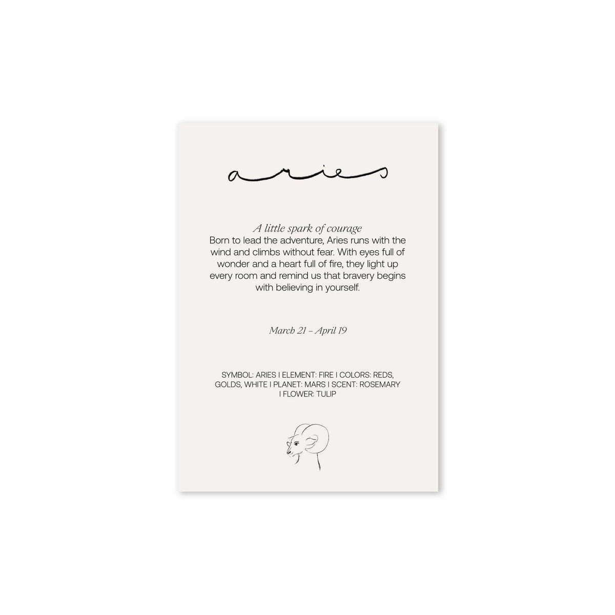 Achterkant van de Hazel &amp; George Ram-poster met de tekst &