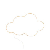 Handgemaakte gouden wandlamp in de vorm van een wolk, met koperkleurige LED-verlichting, Zoé Rumeau — sfeervol nachtlampje voor de kinderkamer.