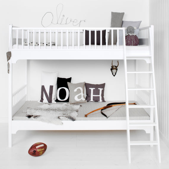 Seaside Bunk Bed Slant Ladder White