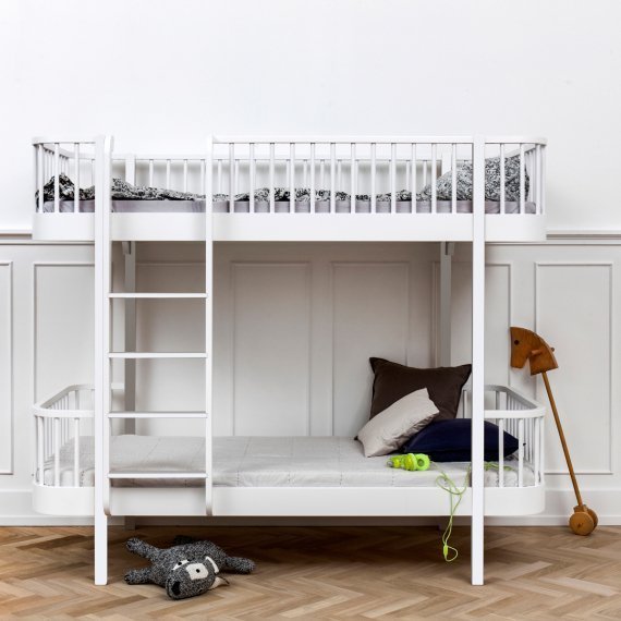 Wood Bunk Bed Ladder White