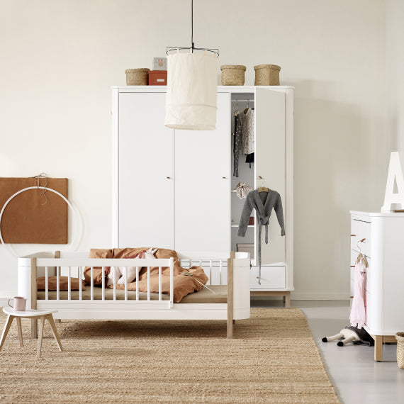 Wood Mini+ Junior Bed White/Oak