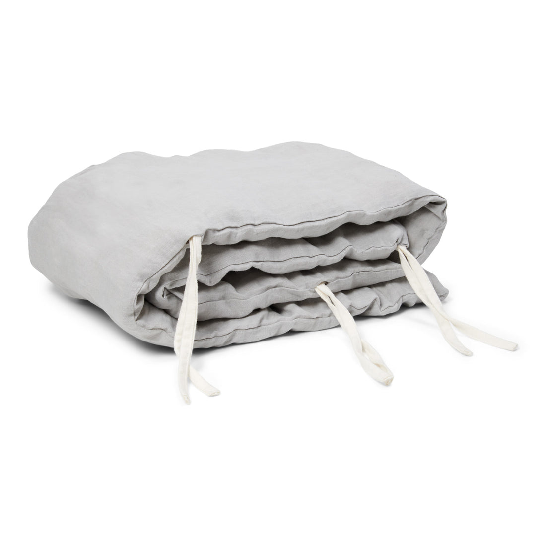 Linnen Hoes Voor Cot Bumper French Grey