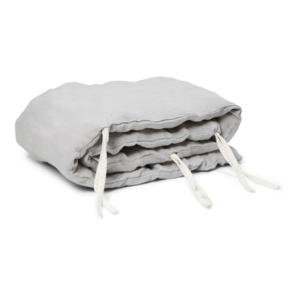 Linnen Hoes Voor Cot Bumper French Grey