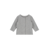 Gray Label Baby Cardigan in de kleur Grey Melange, van voren getoond, op een witte achtergrond