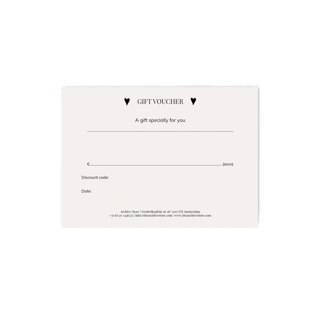 Archive Store Digital Gift Card &