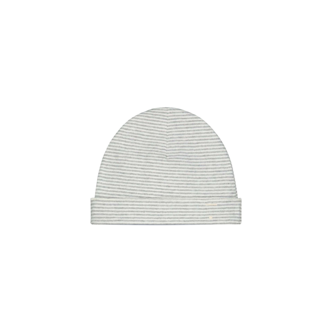 Baby Beanie Grey Melange Cream