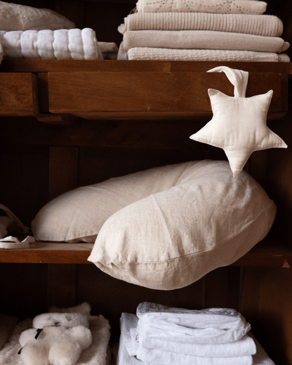 Linen Nursing Pillow Cover Naturel