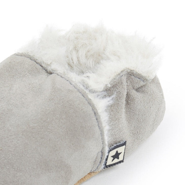 Octave Baby Slippers Dune Grey Bonton Archive Store Baby Shoes