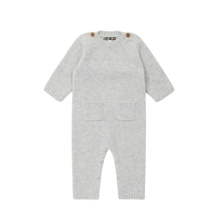 Paknit Wool Grey Bonton Archive Store Baby Suit Onesie Knit