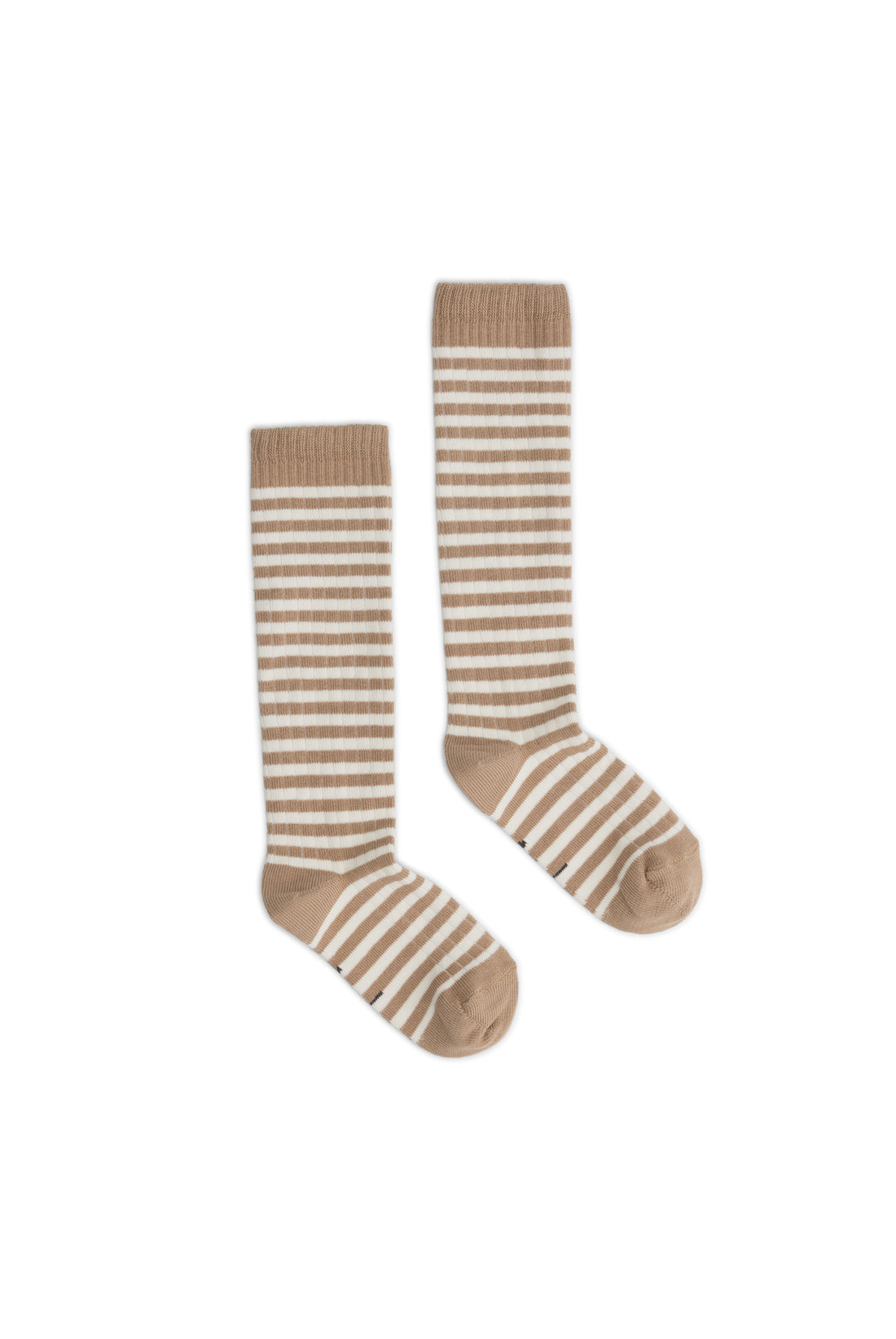 Long Ribbed Socks Biscuit/Cream
