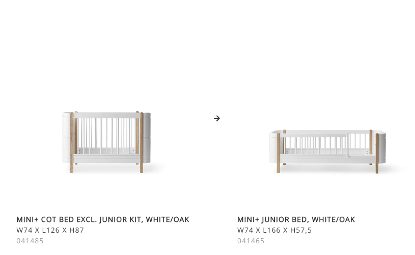 Mini+ Junior Kit (additional parts to Mini+ cot bed)