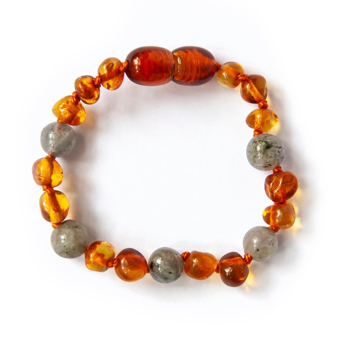 Amber Bracelet Cognac Labradorite