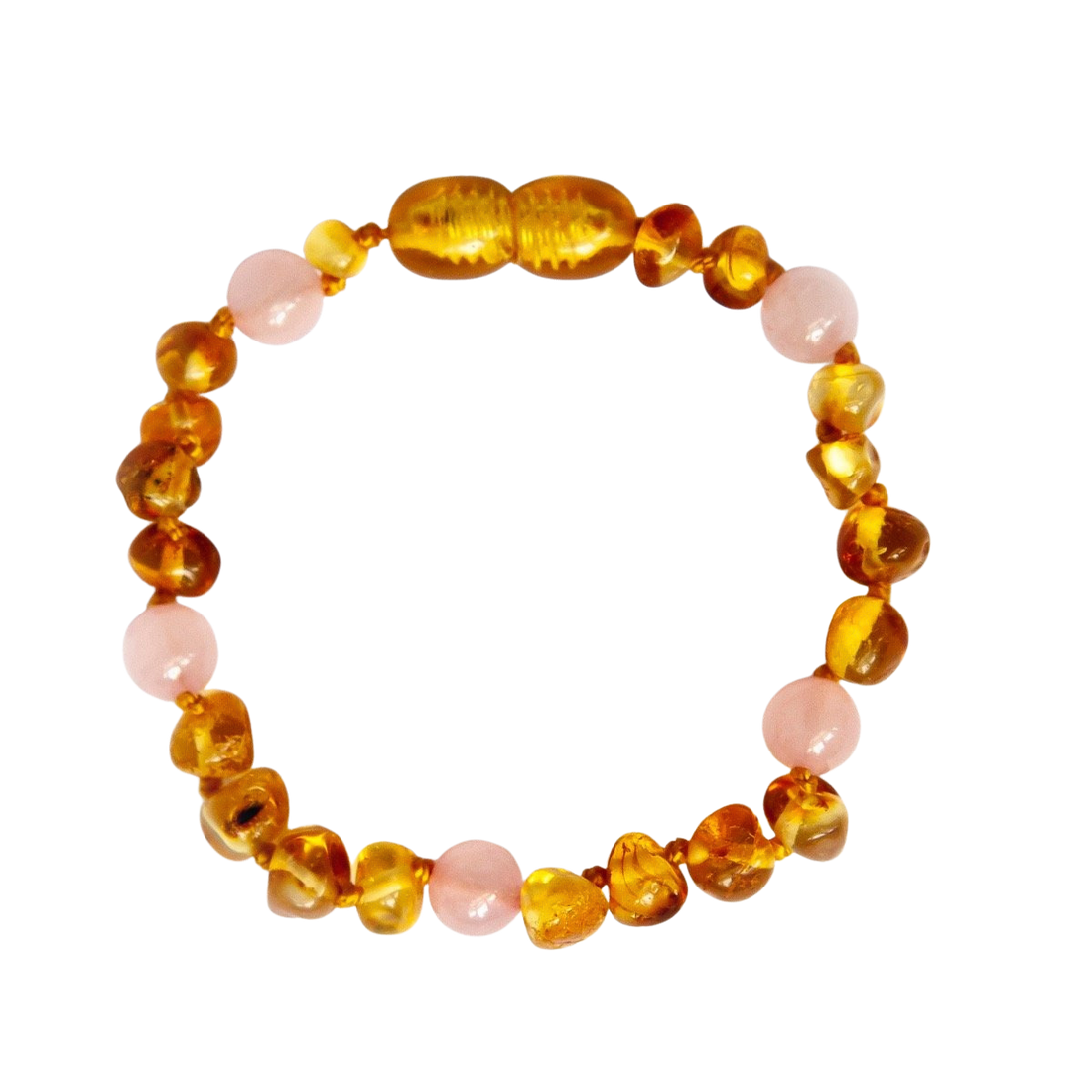 Amber Bracelet Honey Rosequartz