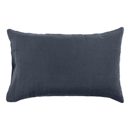 Linen Pillow Cover Off Black