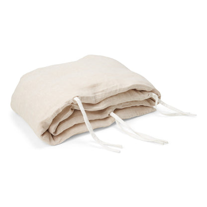 Linnen Hoes Voor Cot Bumper Natural
