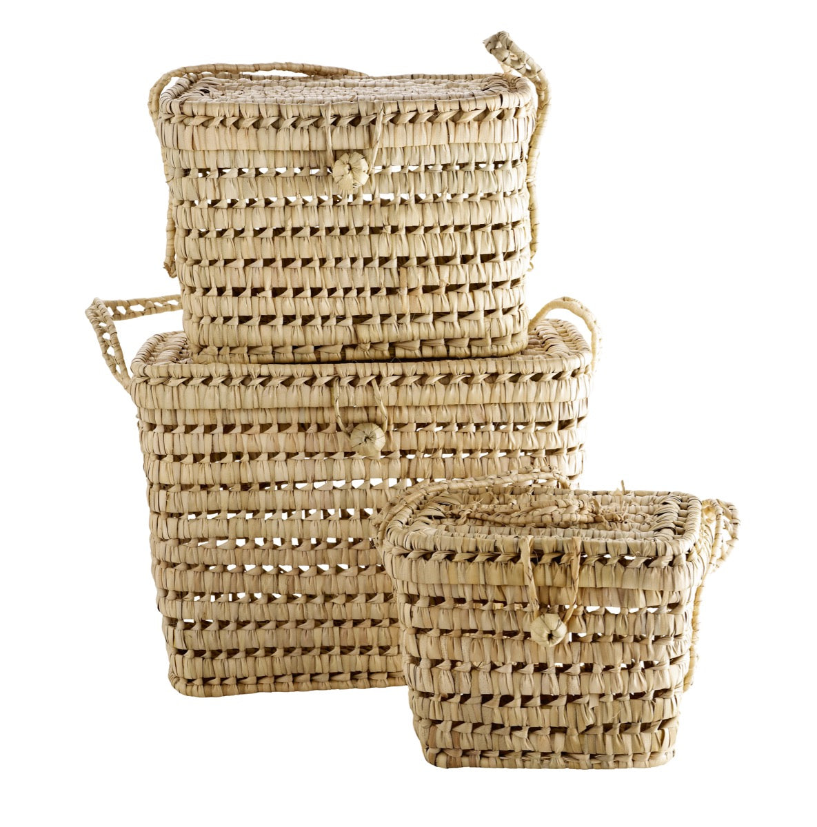 Basket With Lid - Set of 3