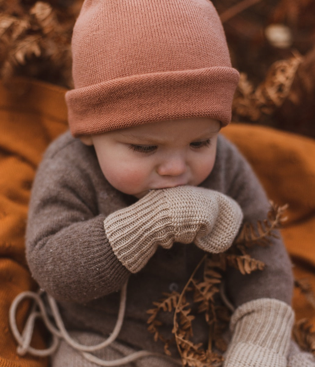 Merino Baby Mittens Sand