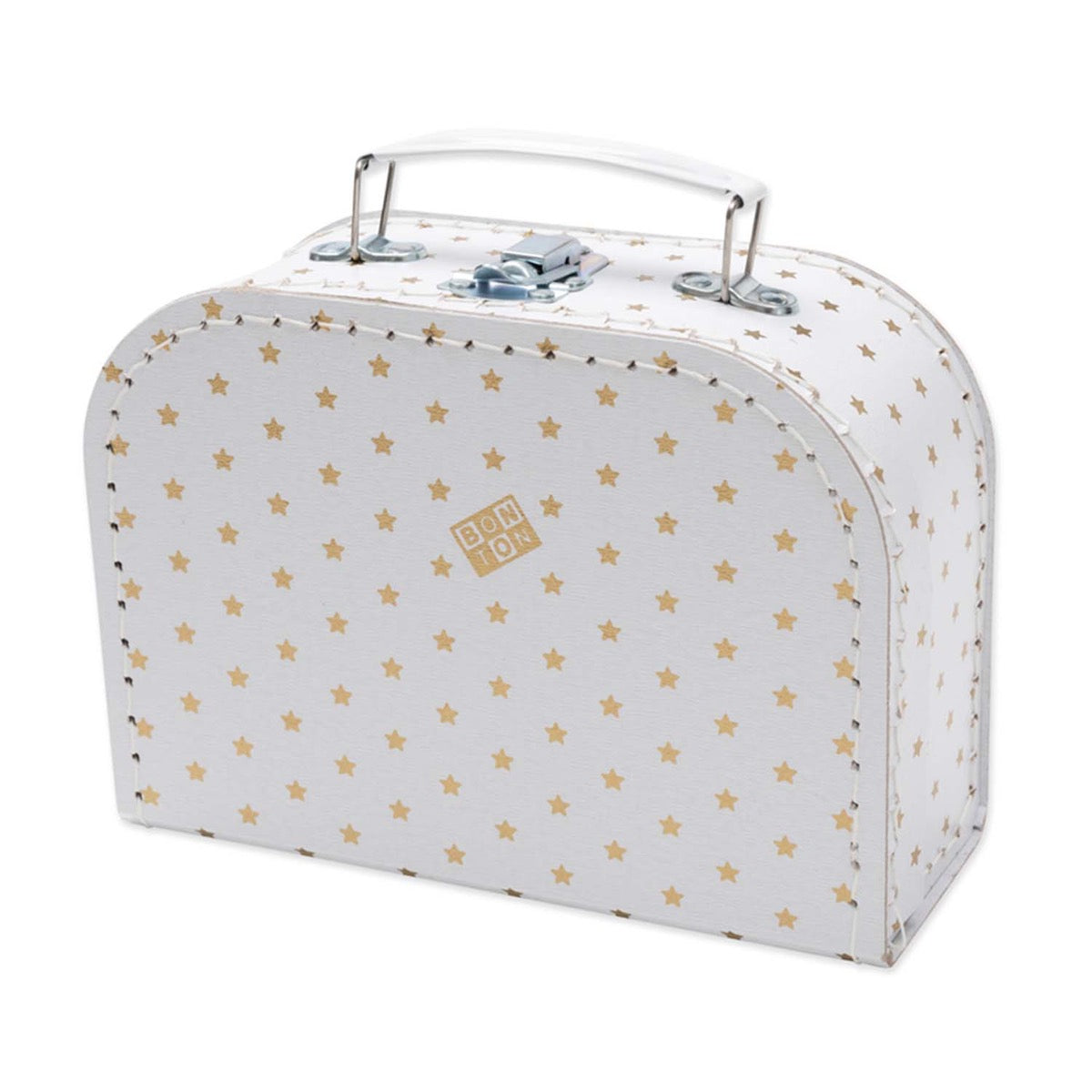 Suitcase With Stars Medium White