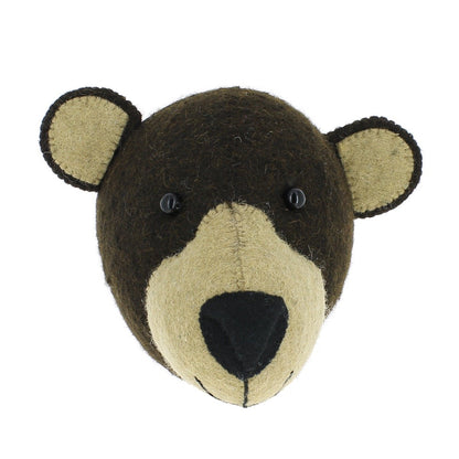 Animal Head Mini Brown Bear