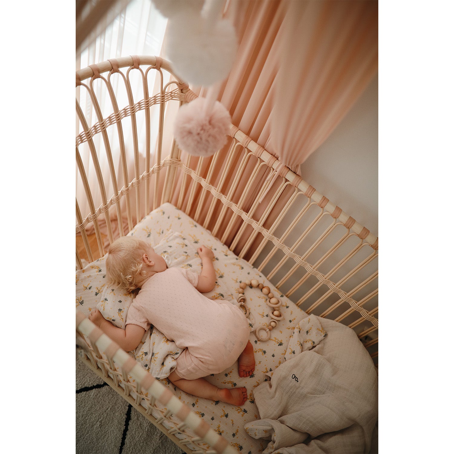 Bermbach Frederick Crib With Mattress Eco-Friendly Baby Bed