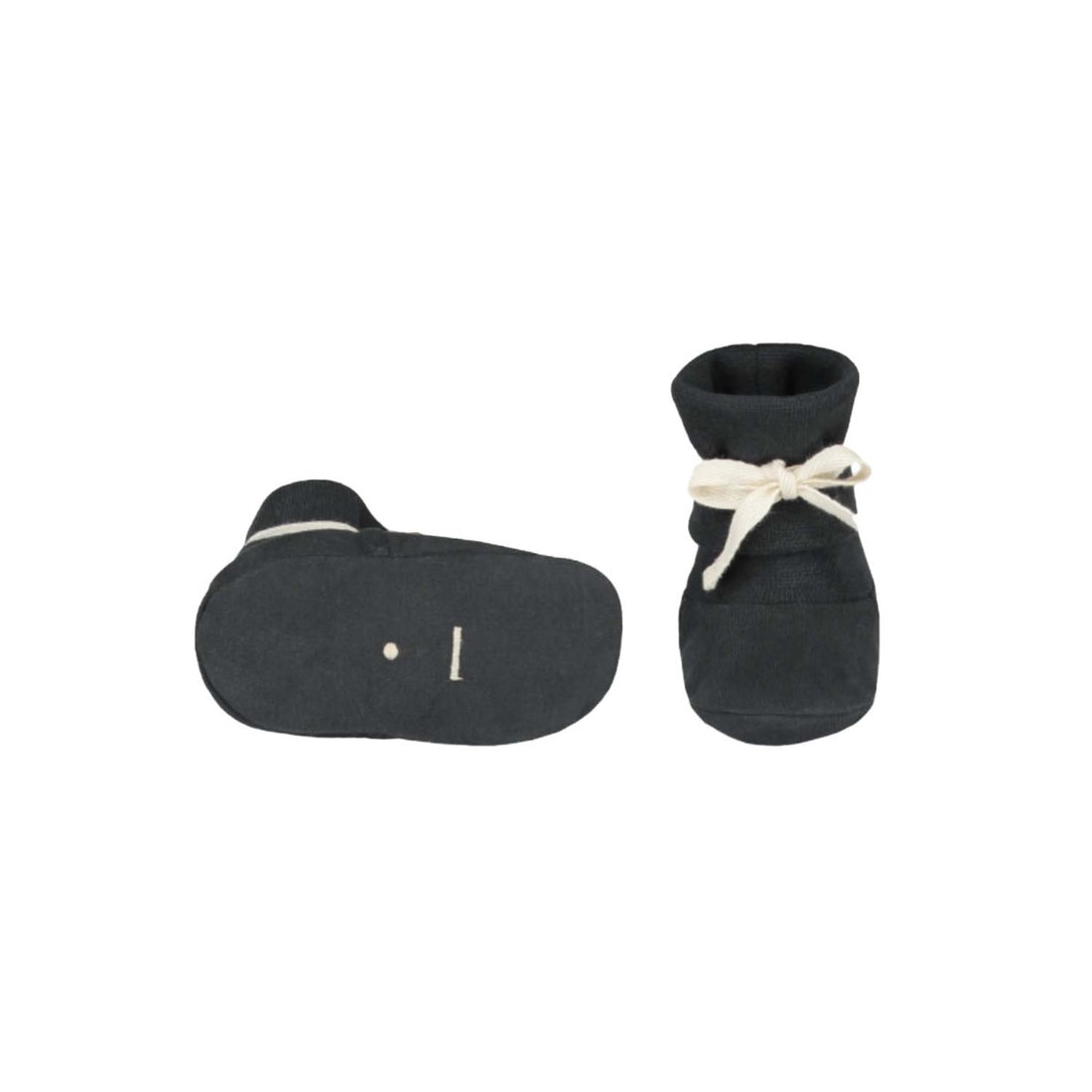 Ribbed Baby Booties Nearly Black