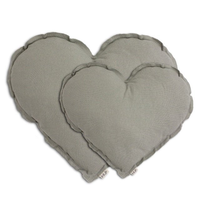 Heart Cushion Silver Grey
