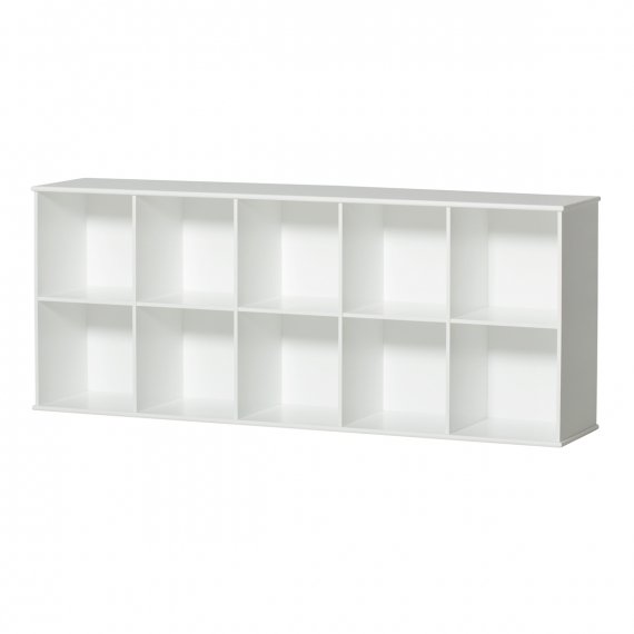 Wood Shelving Unit Horizontal Wall Support 5x2