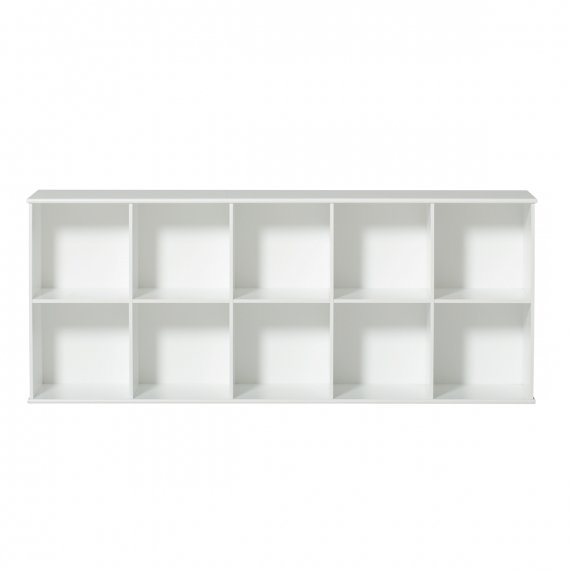 Wood Shelving Unit Horizontal Wall Support 5x2