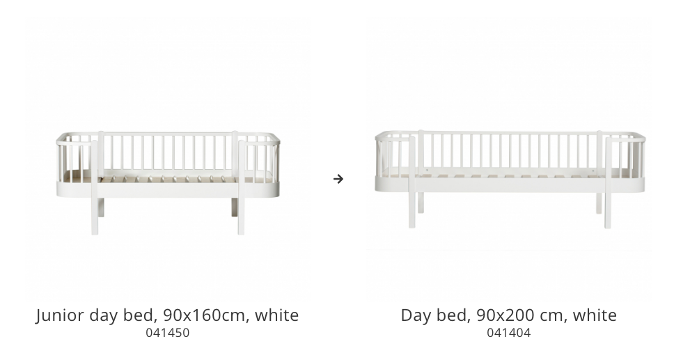 Conversion Set | Junior Day Bed To Day Bed | White