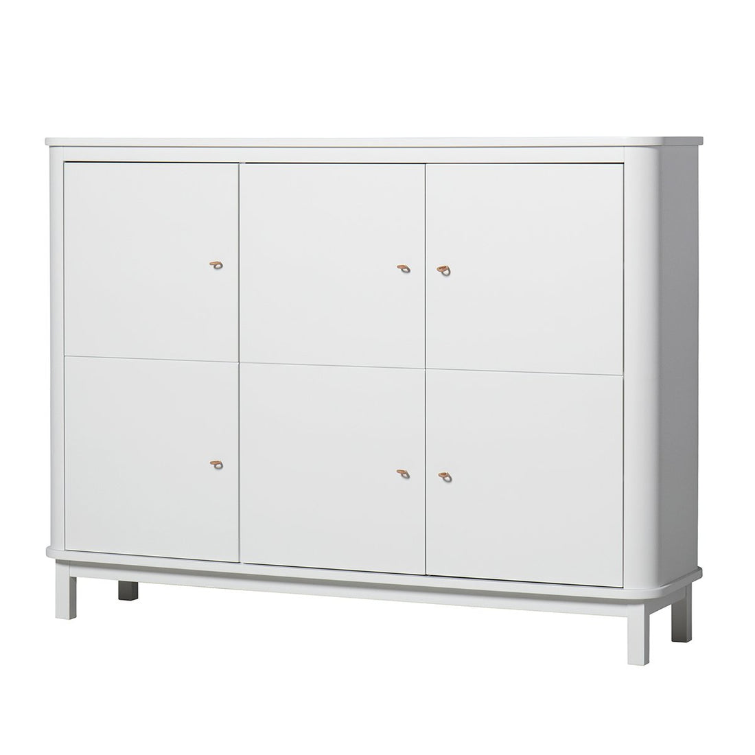 Oliver Furniture Multi Cupboard 3 Doors, white – interior with adjustable shelves