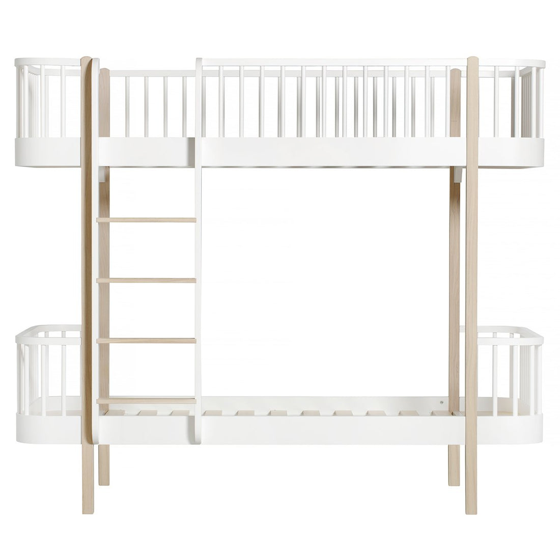 Wood Stapelbed Wit/Eiken