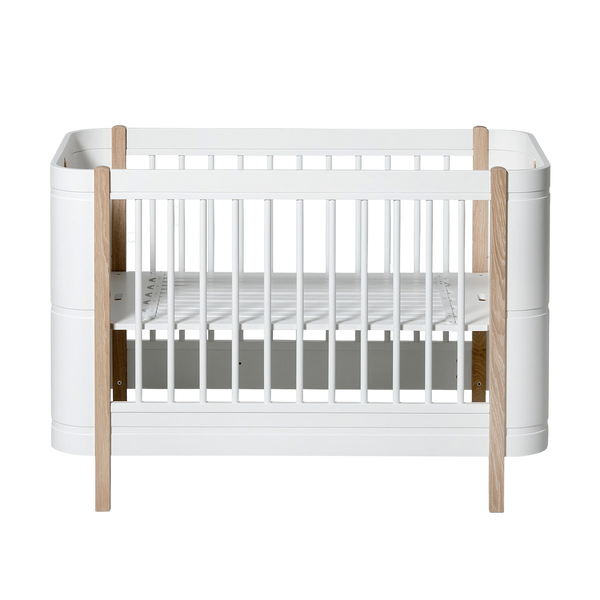 Wood Mini Basic Cot White Oak 68 x 122 cm Oliver Furniture The Archive Store