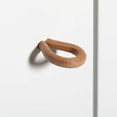 Detail of full-grain leather loops.