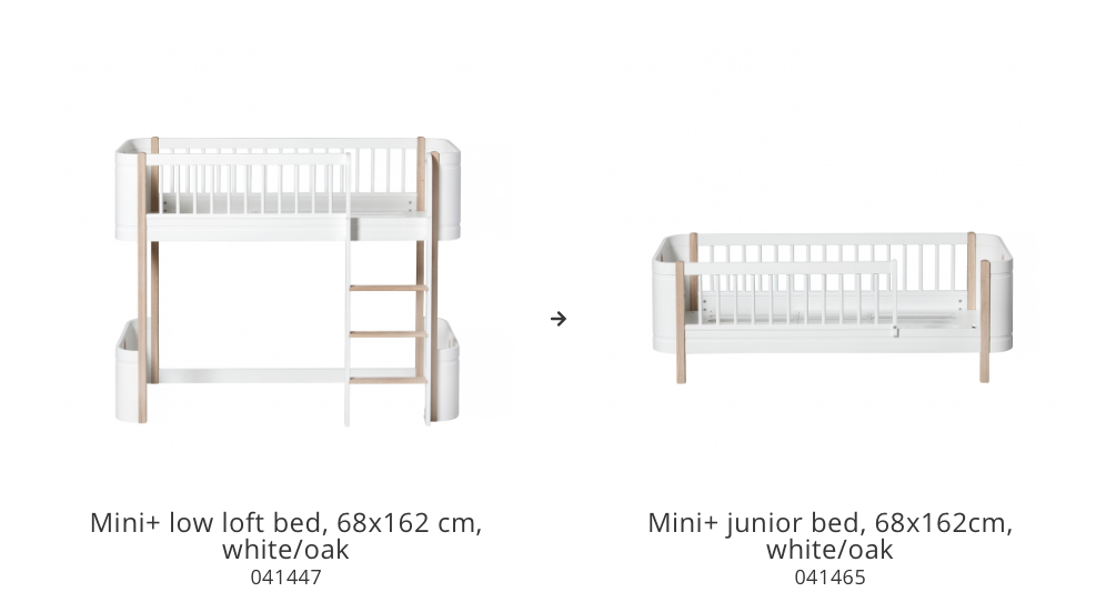 Conversion Set | Mini+ Low Loft Bed To Mini+ Junior Bed