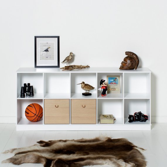 Oliver Furniture Wood Shelving Unit Horizontal Base 5x2 – detail of compartments