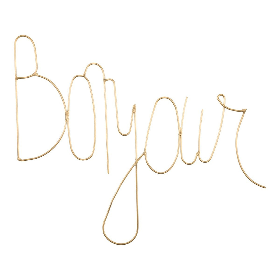 Bonjour Wire Word Gold
